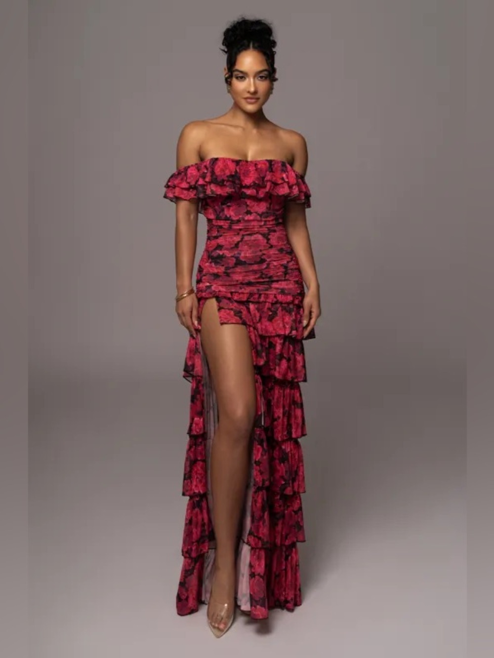 Pink Power Mesh Passion Tier Dress